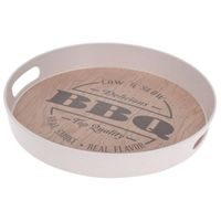 EXCELLENT HOUSEWARE Kulatý servírovací podnos 30 cm BBQ KO-177600260bbq
