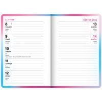 NOTIQUE Školní diář Zelený (září 2025 – prosinec 2026), 9,8 x 14,5 cm