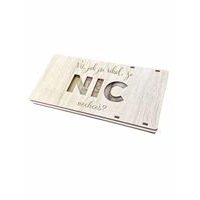 krabička na peníze, ....NIC NECHCEŠ?, bílé dřevo