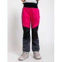 ADELLiNO, dětské softshellové kalhoty s fleecem CITY, černé