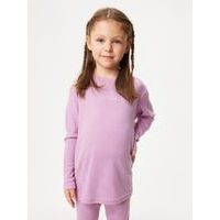 Unuo Dětské merino triko s dlouhým rukávem, Růžová
