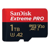 SanDisk Extreme PRO microSDXC 1TB + SD Adapter 200MB/s and 140MB/s A2 C10 V30 UHS-I U3
