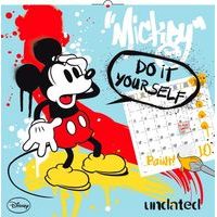 Poznámkový kalendář Mickey Mouse – DIY: omalovánkový kalendář s pastelkami, 30 x 30 cm Baagl