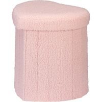 H & S COLLECTION Taburet s úložným prostorem srdce 34 × 28 × 35 cm růžová KO-NBD300130ruzo