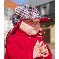 detská bavlněná čepice Hugo s kšiltem a nátylkem