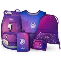 BAAGL SET 5 AIRY Koně srdce: batoh, penál, sáček, zástěra, peněženka