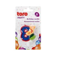 TORO SVÍČKA DORTOVÁ ČÍSLICE 8, "ŽIRAFA", 5X4X1,3CM_hamashop