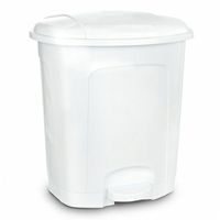 koš odp.30,0l pedál 38x36x48cm, bílý, plast