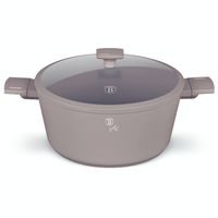 BERLINGERHAUS Kastrol s titanovým povrchem a poklicí 24 cm Taupe Collection BH-8101