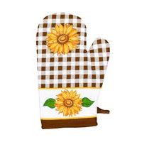 chňapka 28x18cm, SLUNEČNICE hnědá, BA, magn., poutko, podš.