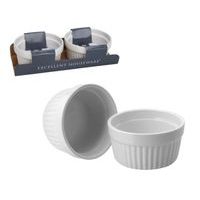 miska 260ml, d11x5cm, 2ks, bílá.zapék., porcelán
