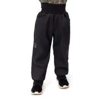 ESITO Dětské softshellové kalhoty s beránkem Black - černá