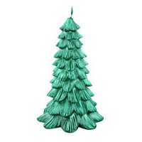 Provence SVÍČKA VÁNOČNÍ STROMEK 8,5X13CM, ZELENÁ_hamashop