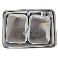 HOMESTYLING Sada úložných košíků 4 ks bílá KO-HX9100621