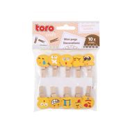 TORO KOLÍČKY DŘEVĚNÉ "SMAJLÍK" 3,5CM, 10KS_hamashop