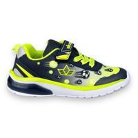 Dětské sportovní tenisky s LED blikačkou LICO - Marine/lemon