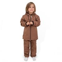 ESITO Dětská zimní softshellová bunda s beránkem Brown - hnědá / 92