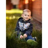 Unuo, Dětská softshellová bunda bez zateplení Basic, Tm. Šedá, Bagry