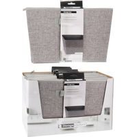 HOMESTYLING Sada košíků 3 ks bambus/len KO-KR9000090