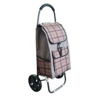 taška s kol., KÁRO hnědé, (24kg) přední, boční kapsy, textil