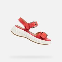 Červené dámské sandály Geox Spherica Ecub-3 S
