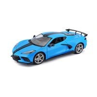 Maisto Maisto - 2020 Chevrolet Corvette Stingray Coupe (High Wing), modrá, 1:18