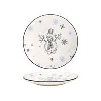 HIT TALÍŘ SNĚHULÁK MODRÝ 19CM