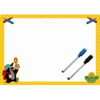 Oboustranně stíratelná tabulka/kreslící podložka A4 + 2 popisovače s plstěným hrotem - Krtek 2