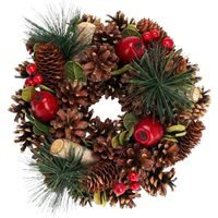 HOMESTYLING Vánoční věnec borovice 25 cm přírodní KO-YZB000200prir
