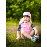 Unuo Dětská kšiltovka, Lila, Květiny