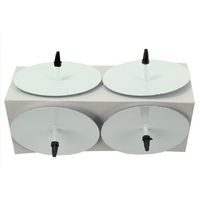 bodec- 4ks-d55mm-bílý do adv.věnce, hrot 5cm/2cm, kov