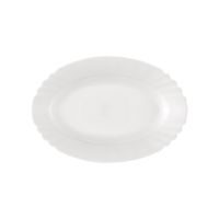 O Talíř opál. sklo servírovací LUNA vlnky ovál 23x16 cm