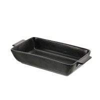 miska 1ks 23,5x11x4cm, černá zapék., porcelán