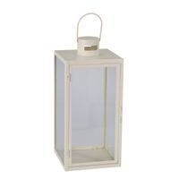 PROGARDEN Lucerna kovová sada 2 ks 18 / 14 cm bílá KO-NB1251570