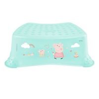 taburetka 1stup. 40x28,v.14cm, pras.PEPA, tyrkys, protiskluz., plast