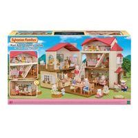 Sylvanian family Patrový dům s červenou střechou a se světly, nový