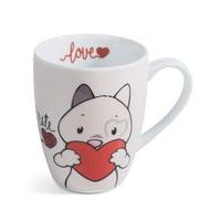 NICI NICI hrníček Kočička "Celebrate Love" 310ml, porcelán, v dárkové krabičce