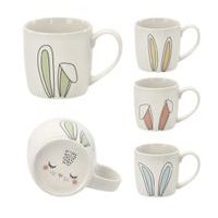 hrnek 270ml, dekor UŠI ZAJÍCE, porcelán