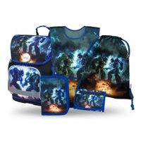 BAAGL SET 5 Ergo Roboti: aktovka, penál, sáček, zástěra, peněženka