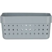 košík SEOUL L-organ., 16x12x7cm-mat.šedý, plast