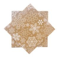 Ubrousek papír VLOČKA 20 ks 33x33 cm zlatá