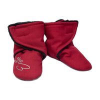 ESITO Capáčky barefoot Softshell Lamb Red - červená / 2 - délka stélky: 12 cm