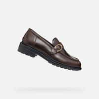 Tmavě hnědé dámské mokasíny Geox Walk Pleasure