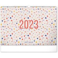Nástenný plánovací kalendár Terazzo 2023, 48 × 33 cm SK Baagl