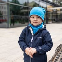 ESITO Bavlněný nákrčník Barevná srdce - černá
