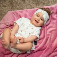 ESITO Dívčí klobouk mušelín Beruška - bílá / XS