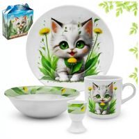 soupr. 4díl. KOT-KOČKA,děts.jídel., porcelán, DB