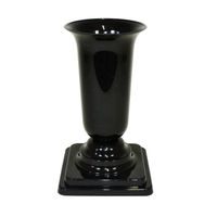 váza hřbit. 15x15x27cm ČERNÁ zátěžová