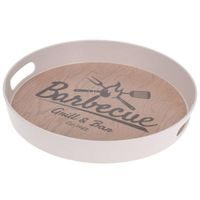 EXCELLENT HOUSEWARE Kulatý servírovací podnos 30 cm Barbeque KO-177600260barb