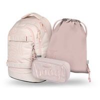 BAAGL SET 3 Skate max Creamy: batoh, penál, sáček